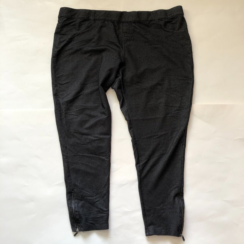 Jessica Womens Leggings Dark Gray Pull Up Size 3X